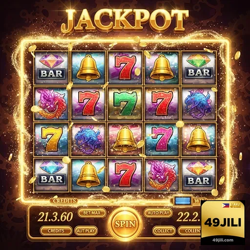 Excited player enjoying mobile slots at 49jili
